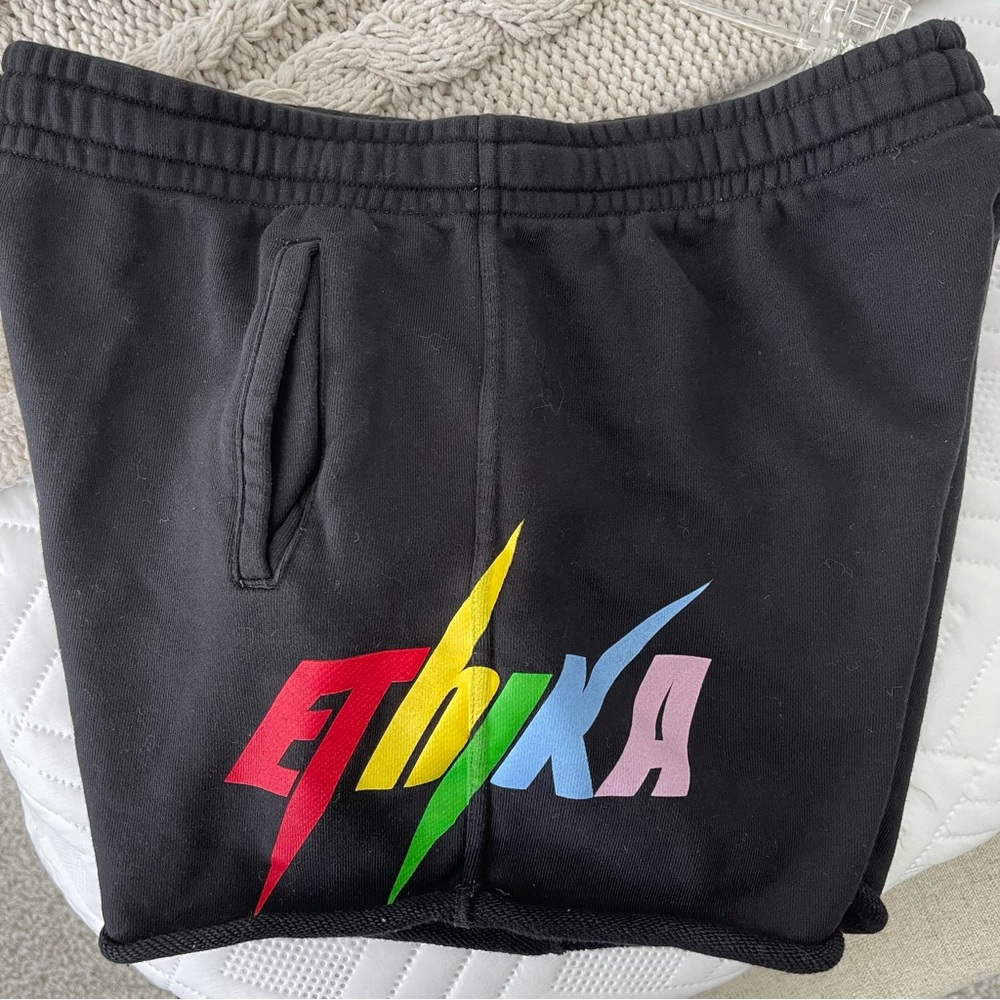 Ethika Black Sweat Shorts Small